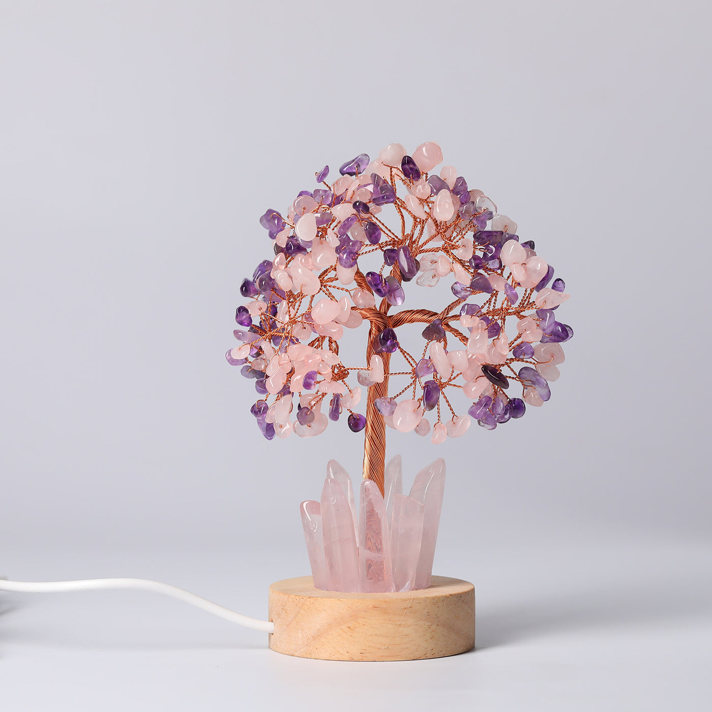 Natural Crystal Rich Tree Small Night Lamp Ornaments
