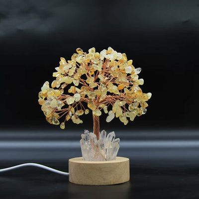 Natural Crystal Rich Tree Small Night Lamp Ornaments