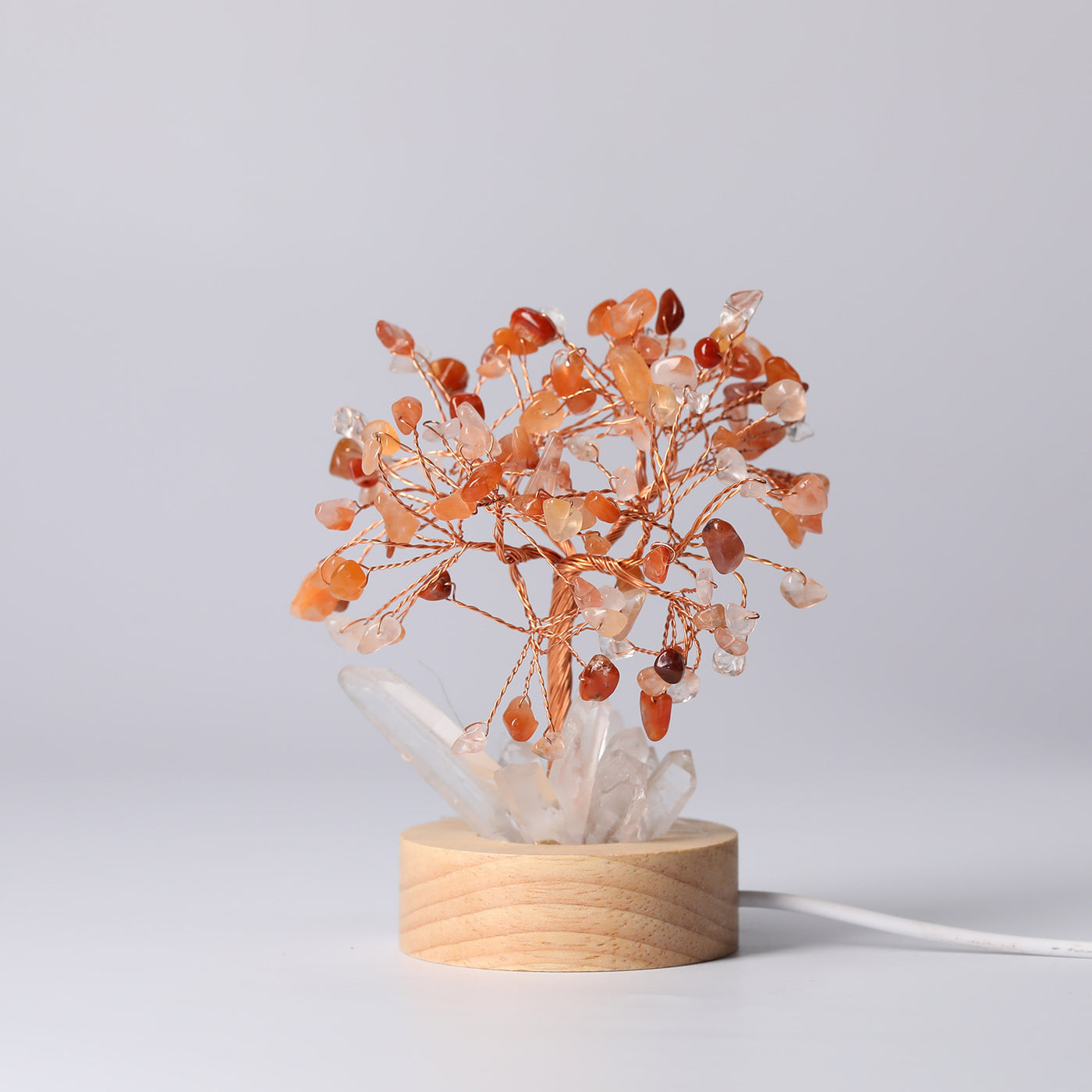 Natural Crystal Rich Tree Small Night Lamp Ornaments