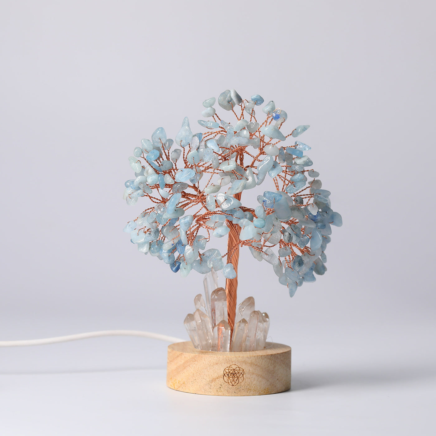 Natural Crystal Rich Tree Small Night Lamp Ornaments