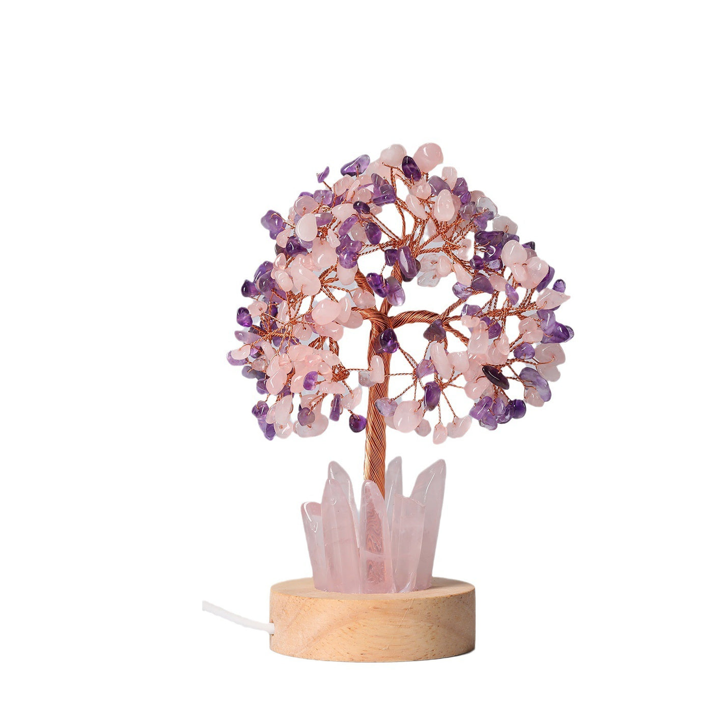 Natural Crystal Rich Tree Small Night Lamp Ornaments