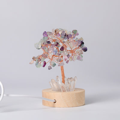 Natural Crystal Rich Tree Small Night Lamp Ornaments